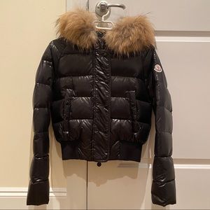 Moncler Short Down Jacket with Fur